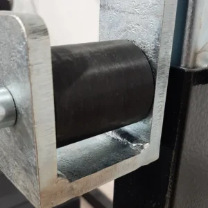 UHMW composite barrel roller for combo racks